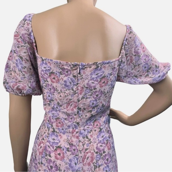 ✨ASTR the Label✨ Bow Tie Ruffle Dress pink purple floral - Picture 5 of 10